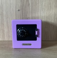 Spardose Mini Tresor Safe Kunststoff Lila Sparbüchse Money Bank