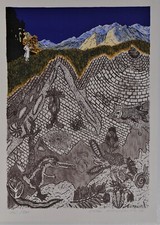 Peter Pongratz/ Siebdruck/ von 1970  /handsigniert / 200 Exemplare 