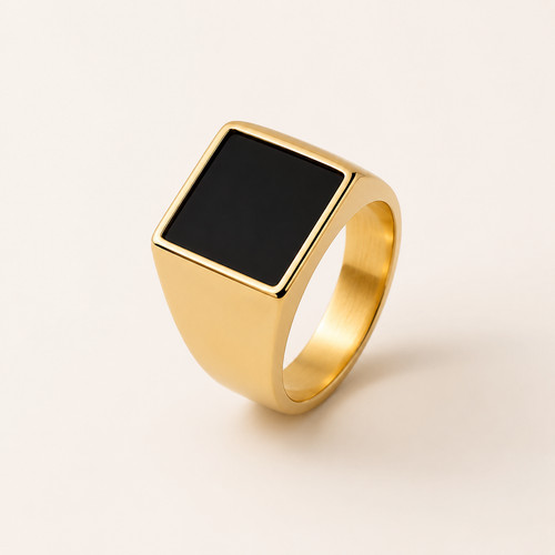 Edelstahl siegelring gold - edelstahl,