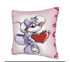 Diddl❤️Kissenbezug ❤️Diddelina mit Herz❤️40x40cm❤️Pink❤️Deutschland