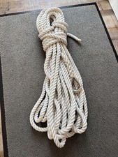 LIROS Ankerleine mit Niro-Kausche, PES Tauwerk, weiß, 16mm, Länge 30 m