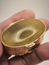 Vergoldete Ovale Dose mit