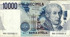 Italien Banknote Schein 10.000