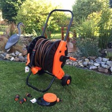 Gold Line 7 tlg Profi Schlauchwagen Set Gartenschlauch 50m Schlauchtrommel 1/2"