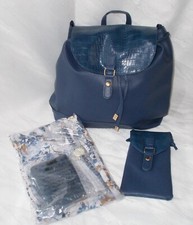 Esbe Damen Set: Rucksack + Handytasche + Portemonnaie + Tuch + Armbanduhr - NEU