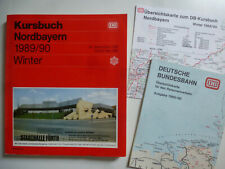 Kursbuch Nordbayern, Winter 1989 /90 , DB, Bundesbahn, Karte
