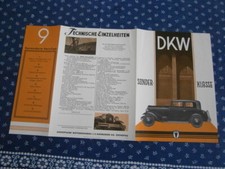 DKW V 1000 4=8, Sonderklasse, Modell 1931, Faltprospekt, Faksimile von 1992 ! 