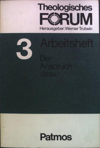Der anspruch jesu arbeitsheft - anspruch, jesu: