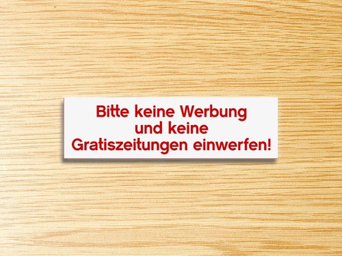 Briefkastenschild bitte - -,