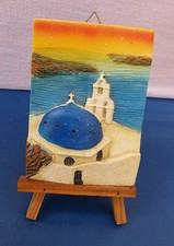 18291. Kleines Bild auf Staffelei  Deko  14 cm