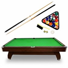 Billardtisch Pool Tisch Braun 8FT – Stabiler Billard Tisch Set THUNDER ®