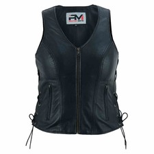 Leder Weste Kutte Damen