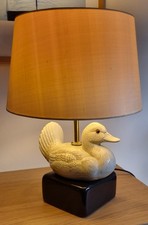 Lampe Tischleuchte * Ente * Vintage * Retro * Messing * schwarzes Kabel *
