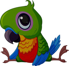 Aufnäher Kleiner Baby Papagei