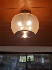 Lampe Retro 70er Design Alu Glas Metall