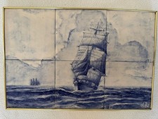 Delft Kachel Fliesen Signiert Segelboot Maritim