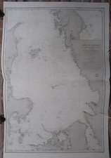 Antiker Druck-SEEKARTE-KATTEGAT-NORWEGEN-DÄNEMARK-SCHWEDEN-Depot de la Marine-1855