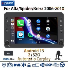DAB+ Für Alfa Romeo 159 Spider Brera 2+32G Android 14 Autoradio Carplay GPS Navi