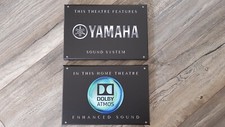DOLBY VISION/ATMOS/DTS X/CANTON/YAMAHA Leinwand 20x30 cm Schild Logo/Bild