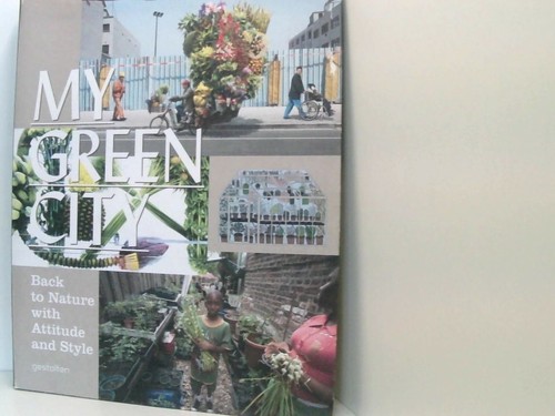 Green city back - green, city: