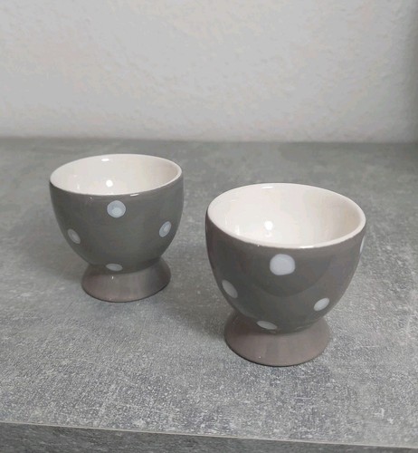 Eierbecher polka dot grau - 2,