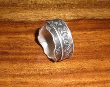 Ring 925 Silber Runen Runenring keltisch germanisch Zeichen Verlobungsring grau