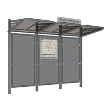 Buswartehalle, Stahlblech