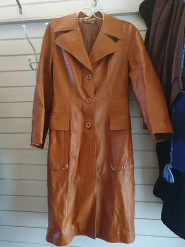 Schicker leder mantel - leder,
