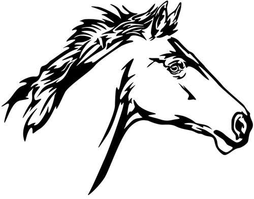 Aufkleber pferd pferdekopf - aufkleber,