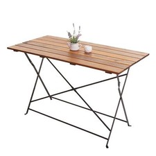 B-Ware Biergartentisch MCW-J40, Klapptisch Gartentisch, braun
