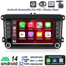 Android 14 Autoradio Carplay Navi Für VW GOLF 5 6 Plus Touran Tiguan Passat Polo