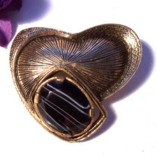 Herz Brosche Miracle vergoldet