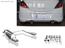 Fox Duplex Sportauspuff Opel Corsa D mit OPC-Line 1 o. 2 Heckansatz 1x90mm
