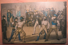 Göttingen - Corps Bremensia & Nassovia - Mensur 1837 - Neudruck auf Holz gezogen