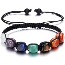 7 Chakra Armband Edelstein Chakra Steine Yoga Heilstein Energietherapie Geschenk