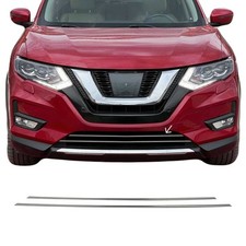 Kühlergrill Leisten Grillleisten für Nissan X-Trail 2017-2025 Chrom Silber 2x