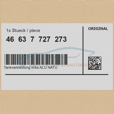Original BMW 46637727273 - Tankverkleidung links ALU NATUR