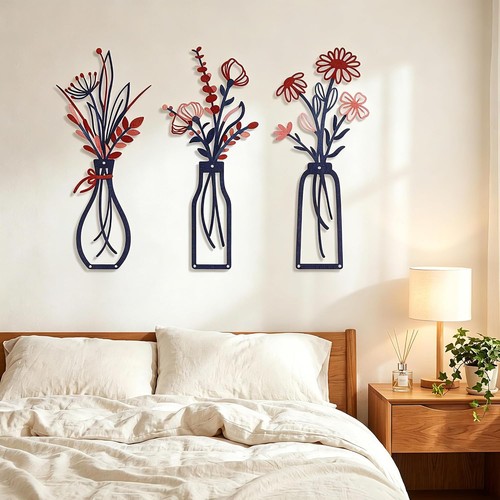Blumen wanddeko set teilig - wanddeko, 3-teilig