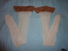 Neue halterlose Strümpfe, Größe M, 20 DEN, Farbe Creme