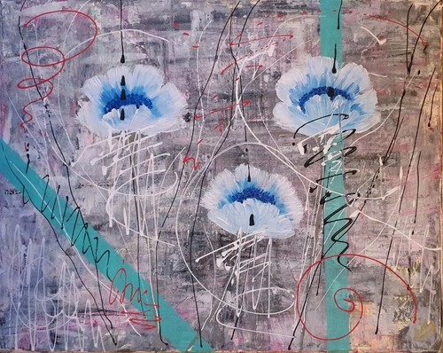 Selbstgemaltes bild blumen - selbstgemaltes,