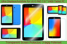 3 x Antireflex Display Schutz Folie für LG G Pad Tablet Protector Kratzfest matt