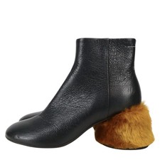 MM6 Maison Margiela Damen Schuhe Stiefelette Gr. 39 Schwarz Leder Ankle Boots