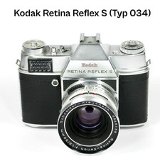 Kamera Kodak Retina Reflex S  mit Ledertasche 54280 sehr gepflegt TOP 1960