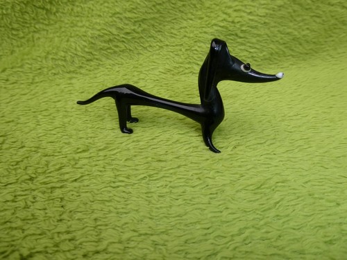 Hund glasfigur lauscha glas - hund,