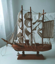 Deko Holz Segelschiff Maritim, gebraucht