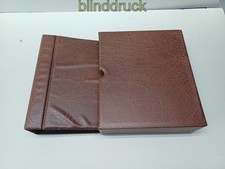 Leuchtturm brauner Optima Gigant Ringbinder Kassette + 50 Hüllen 1S gebraucht(58