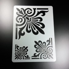 A4 Schablone Eck Ornament