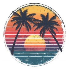 10x stickers vintage - 10x, sunset