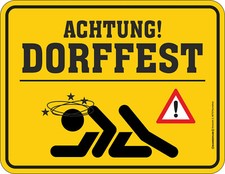 Sprüche-Schild Achtung