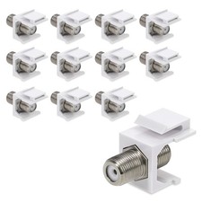 12x Keystone Modul F Koax F-Stecker für DVB-S und DVB-S2 Anschluss TV Sat Kabel